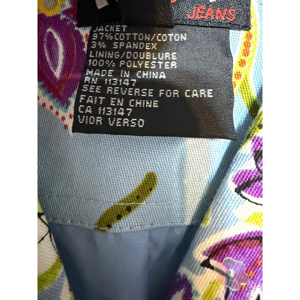Vintage REDD Jeans Dopamine Dressing Floral Blazer Women Size 6 Artsy Retro Chic - Picture 6 of 9